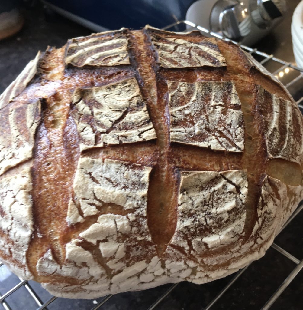no-knead overnight sourdough bread