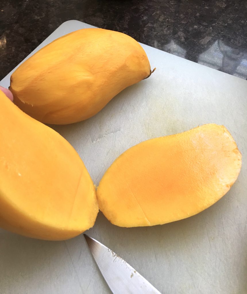 peeled mango