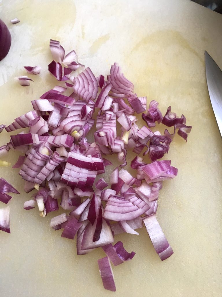 finely chopped red onion
